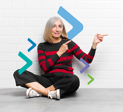 woman pointing
