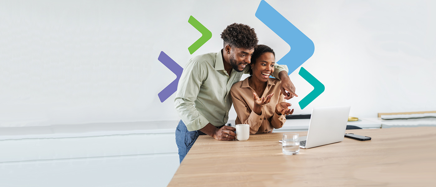 Couple sitting at table