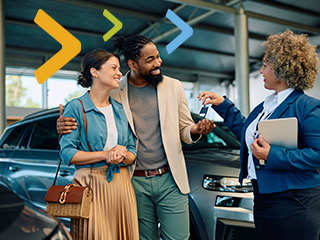 couple buying car