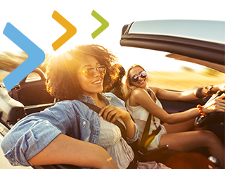 girls sitting in car