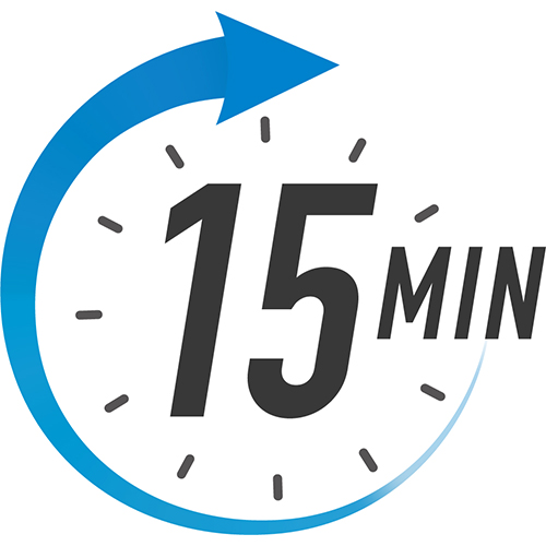 15 minutes clock