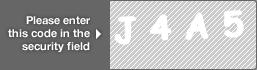 captcha code for visual authentication  letter J number 4 letter A number 5