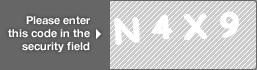 captcha code for visual authentication  letter N number 4 letter X number 9