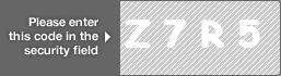 captcha code for visual authentication  letter Z number 7 letter R number 5