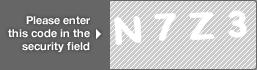 captcha code for visual authentication  letter N number 7 letter Z number 3