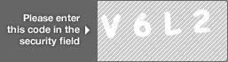 captcha code for visual authentication  letter V number 6 letter L number 2