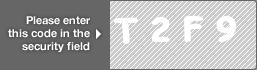 Enter this captcha code for authentication  letter T number 2 letter F number 9