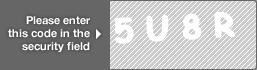 captcha code for visual authentication  number 5 letter U number 8 letter R