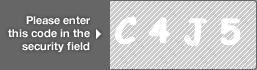 captcha code for visual authentication  letter C number 4 letter J number 5