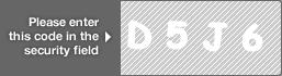captcha code for visual authentication  letter D number 5 letter J number 6