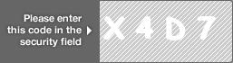 captcha code for visual authentication  letter X number 4 letter D number 7