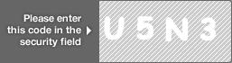 captcha code for visual authentication  letter U number 5 letter N number 3