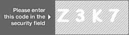 captcha code for visual authentication  letter Z number 3 letter K number 7