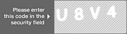 captcha code for visual authentication  letter U number 8 letter V number 4