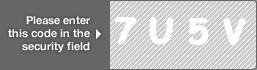 captcha code for visual authentication  number 7 letter U number 5 letter V