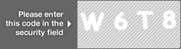 captcha code for visual authentication  letter W number 6 letter T number 8