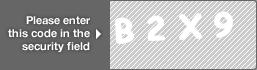 captcha code for visual authentication  letter B number 2 letter X number 9