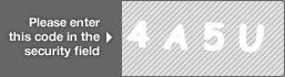captcha code for visual authentication  number 4 letter A number 5 letter U