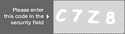 captcha code for visual authentication  letter C number 7 letter Z number 8