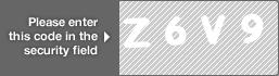 captcha code for visual authentication  letter Z number 6 letter V number 9