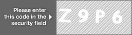 captcha code for visual authentication  letter Z number 9 letter P number 6