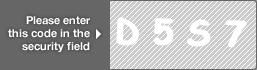 captcha code for visual authentication  letter D number 5 letter S number 7