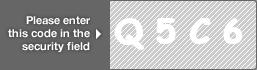 captcha code for visual authentication  letter Q number 5 letter C number 6