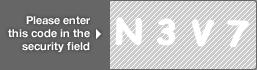 captcha code for visual authentication  letter N number 3 letter V number 7