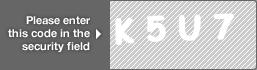 captcha code for visual authentication  letter K number 5 letter U number 7