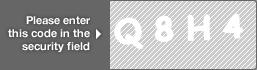 captcha code for visual authentication  letter Q number 8 letter H number 4