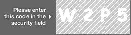 captcha code for visual authentication   letter W number 2 letter P number 5