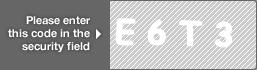Enter this captcha code for authentication  letter E number 6 letter T number 3