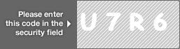 captcha code for visual authentication  letter U number 7 letter R number 6