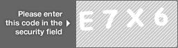 captcha code for visual authentication  letter E number 7 letter X number 6