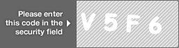 captcha code for visual authentication  letter V number 5 letter F number 6
