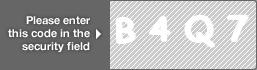 captcha code for visual authentication  letter B number 4 letter Q number 7