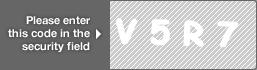 captcha code for visual authentication  letter V number 5 letter R number 7